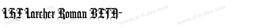 LHF Larcher Roman BETA字体转换